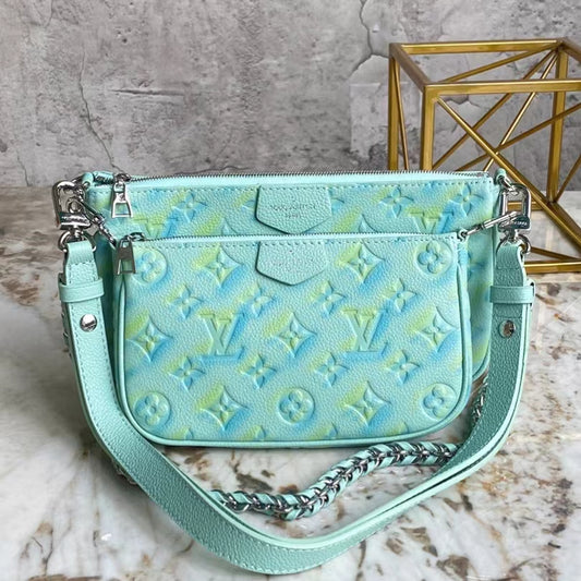 Louis Vuitton Multi Large Pochette Accessoires In Water Green