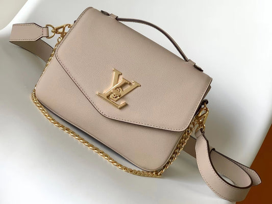 LV Twist Bag In Beige Soft Gain Leather With Handle