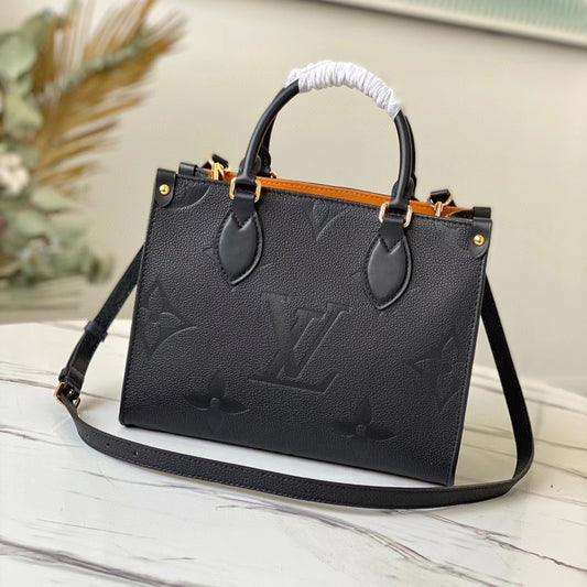 Louis Vuitton Onthego In Black Embossed