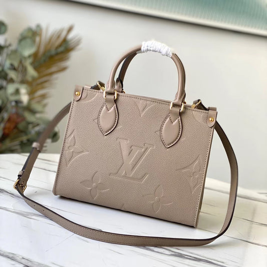 Louis Vuitton Onthego Bags In Brown With Brown Embossed