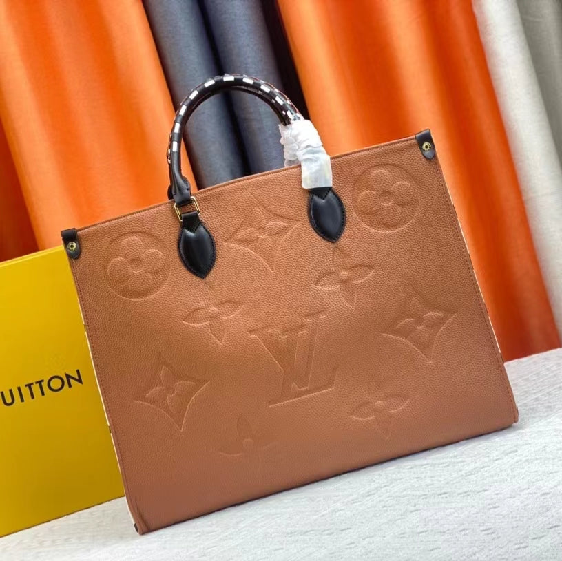 Louis Vuitton Onthego Handbags With Brown Leopard Print