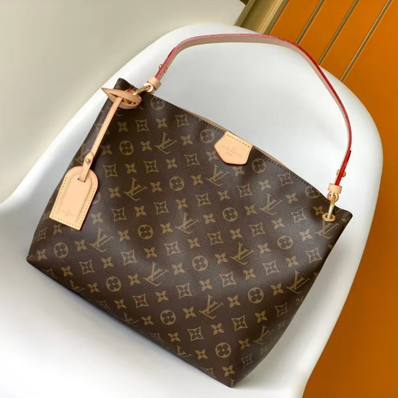 Louis Vuitton Graceful In Brown Old Presbyopia With Rose Red Lining