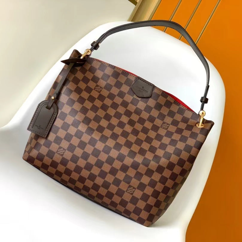 Louis Vuitton Graceful Monogram Canvas In Brown Retro Checkerboard