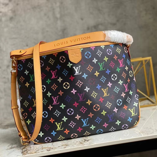 Louis Vuitton Graceful Monogram Canvas In Black Tricolor Retro Presbyopia