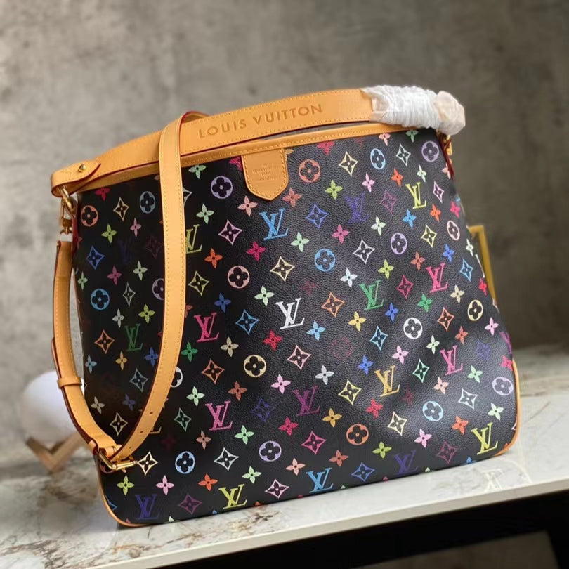 Louis Vuitton Graceful Monogram Canvas In Black Tricolor Retro Presbyopia