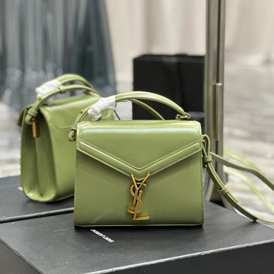 Saint Laurent Cassandra Bag In Matcha Green Calfskin