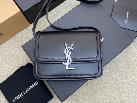 Saint Laurent Small Solferino Bag In Black Calfskin