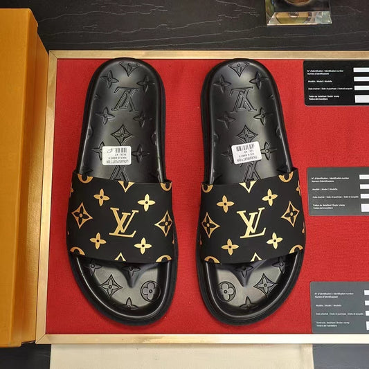 LV Monogram Golden Presbyopia Slippers