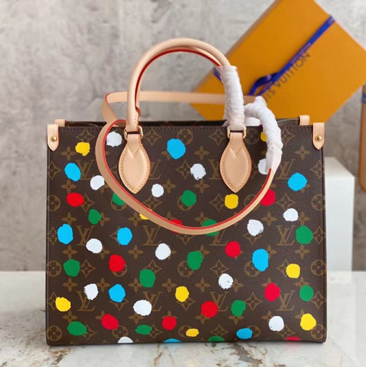 Louis Vuitton Onthego With Colorful Polka Dot Presbyopia Handbag