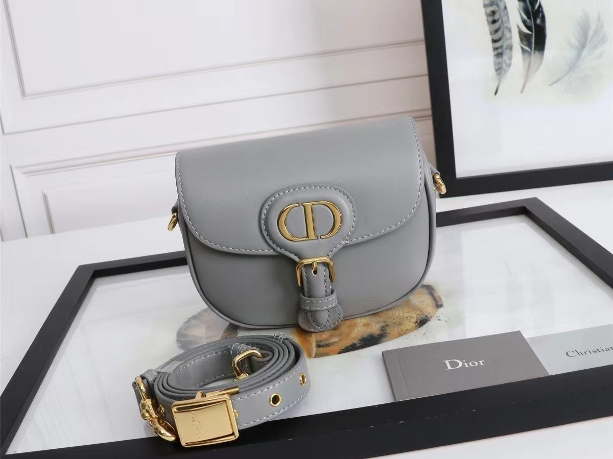 Dior Bobby Small Bag In Gray Box Calfskin