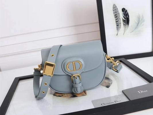 Dior Bobby Small Bag In Haze Blue Box Calfskin