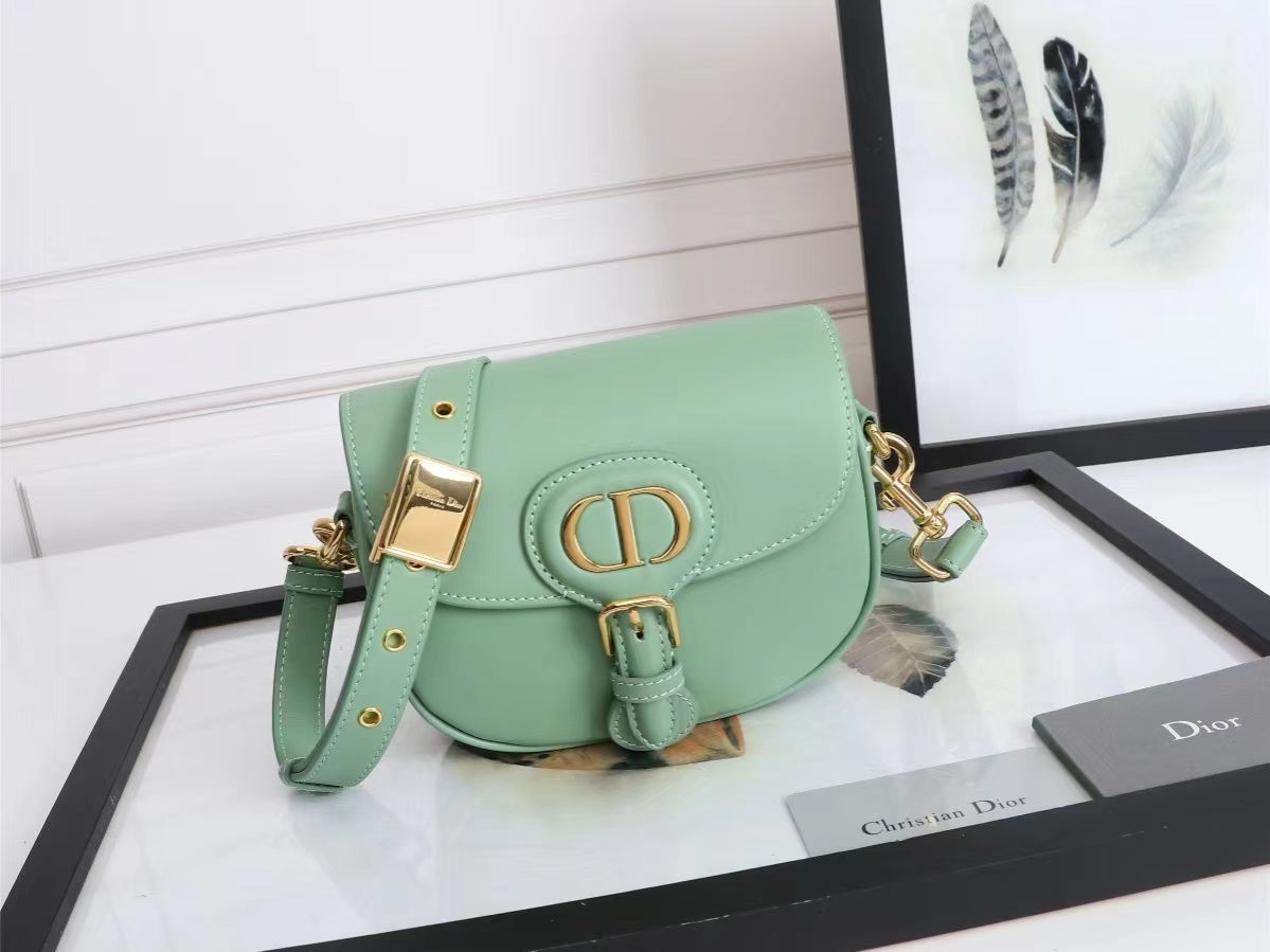 Dior Bobby Small Bag In Avocado Green Box Calfskin