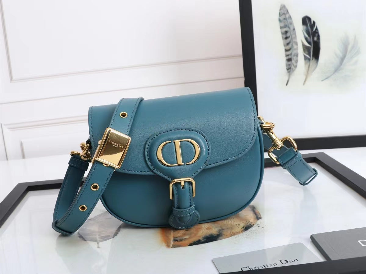 Dior Bobby Small Bag In Navy Blue Box Calfskin