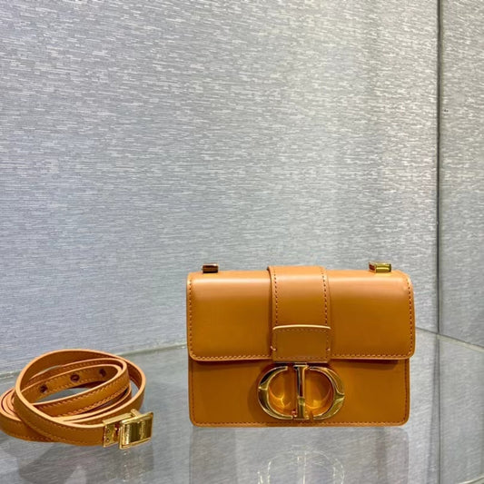 Dior 30 Montaigne Micro Bag In Yellow Box Calfskin