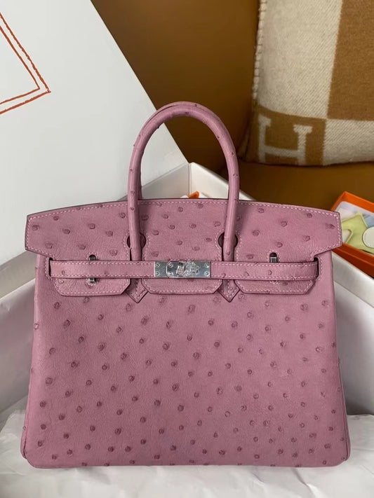 Hermes Birkin 25 Bag Lilas Ostrich SHW