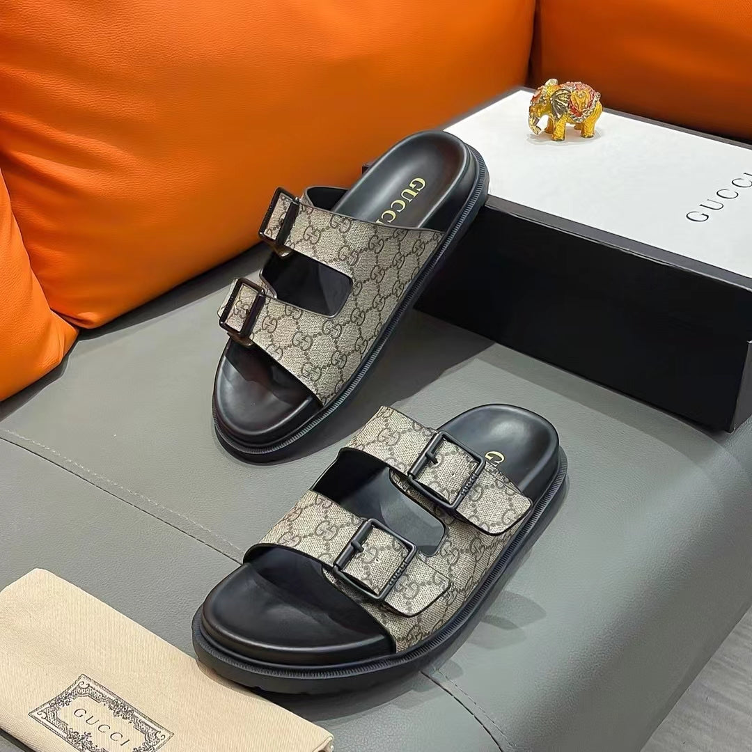 Gucci Brown Casual Slides