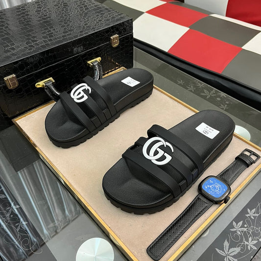 Gucci Summer Black Luxury Mules Beach Slides