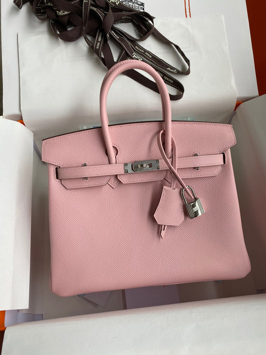 Hermes Birkin 25 Bag In Pink Epsom Leather