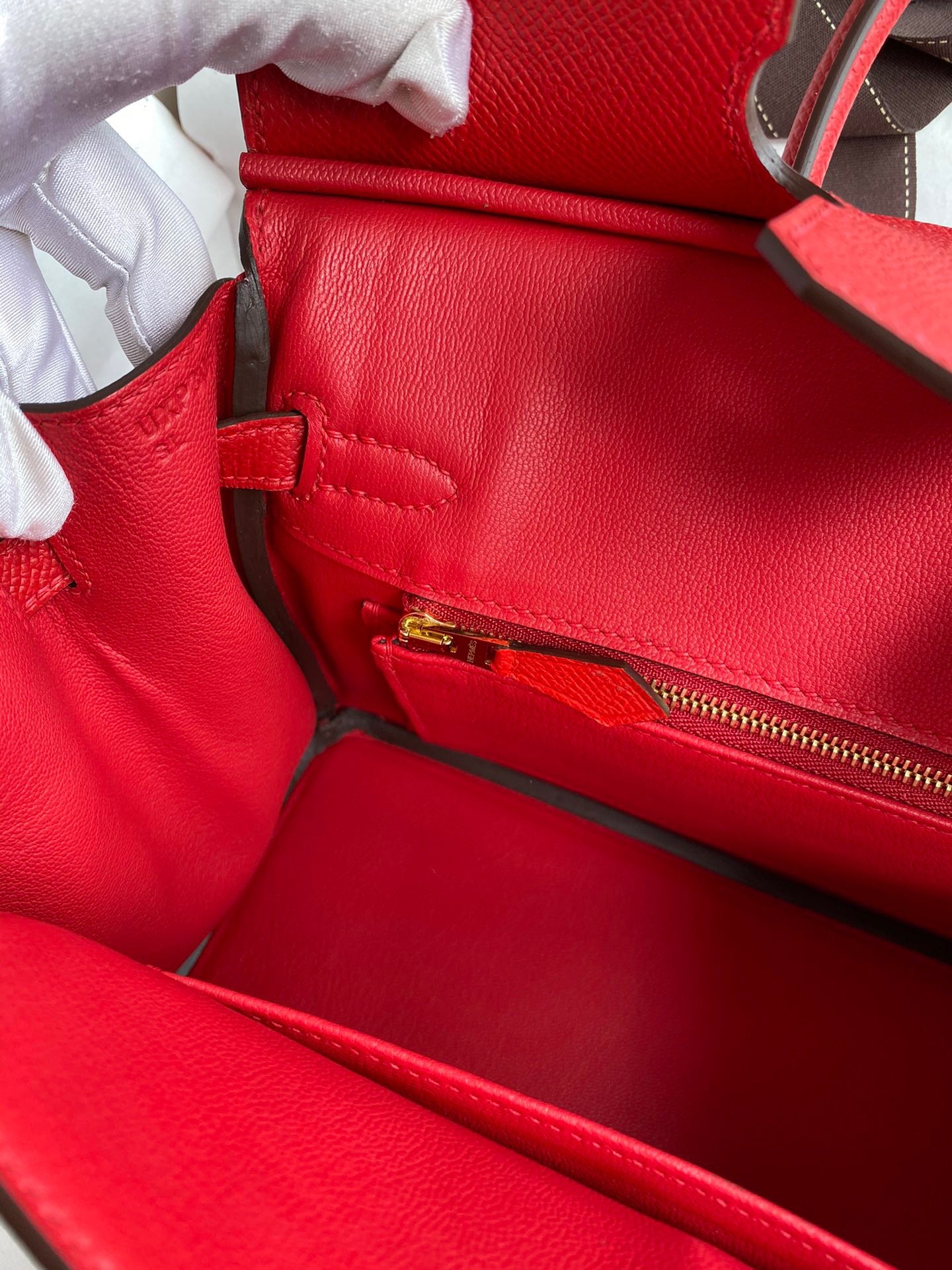 Hermes Birkin 25 Bag In Red Epsom Leather