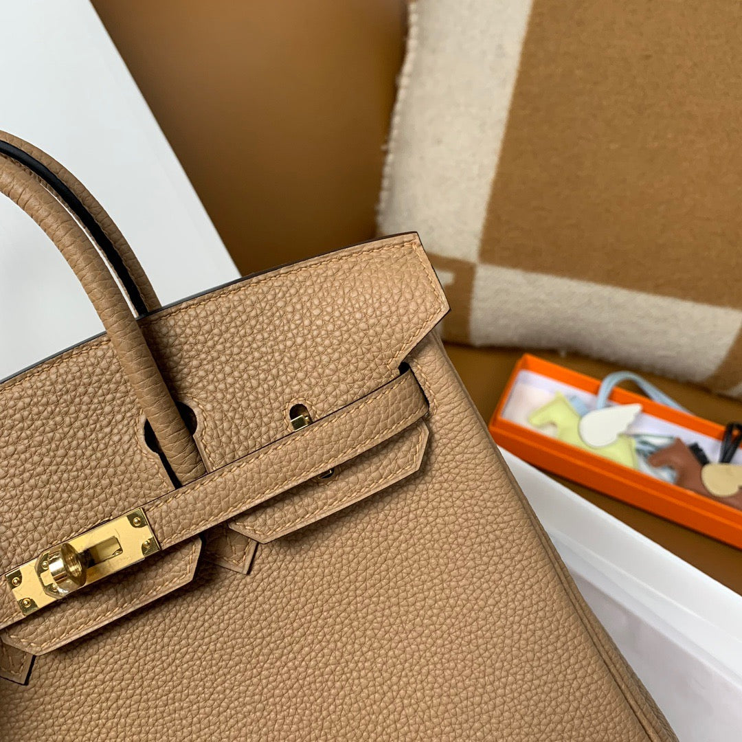 Hermes Birkin 25 Bag In Chai Togo Leather