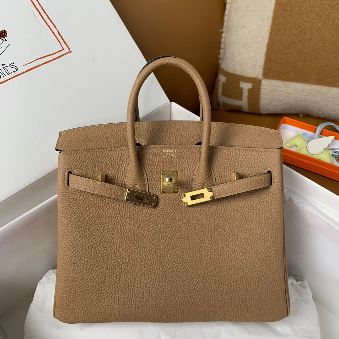 Hermes Birkin 25 Bag In Chai Togo Leather