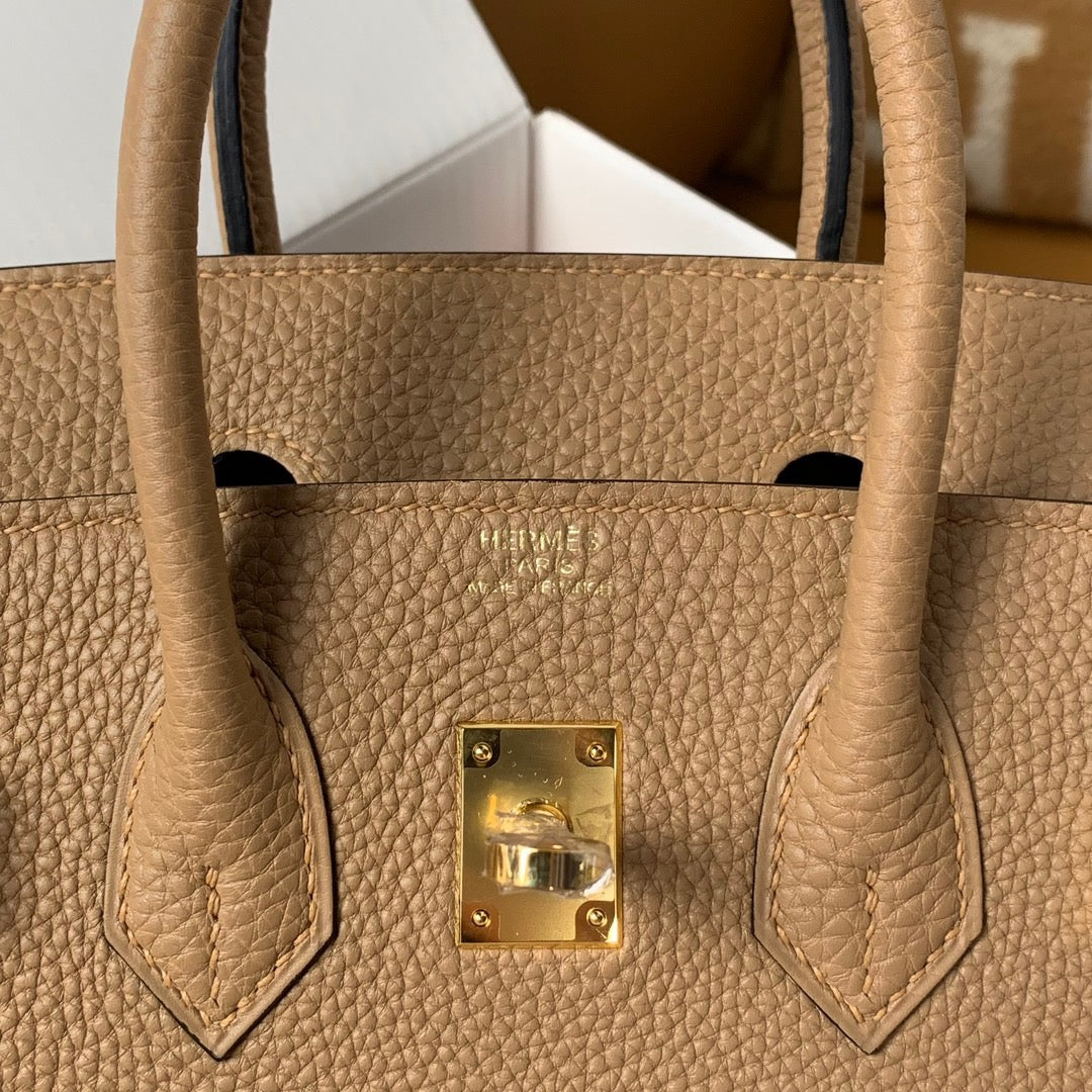 Hermes Birkin 25 Bag In Chai Togo Leather