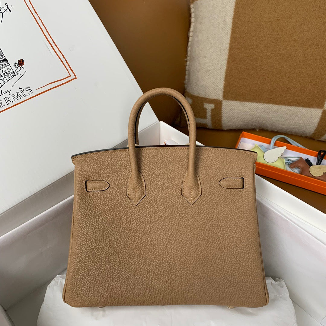 Hermes Birkin 25 Bag In Chai Togo Leather