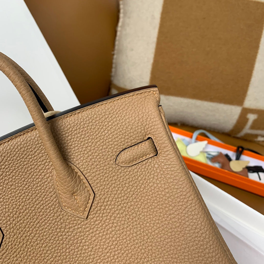 Hermes Birkin 25 Bag In Chai Togo Leather