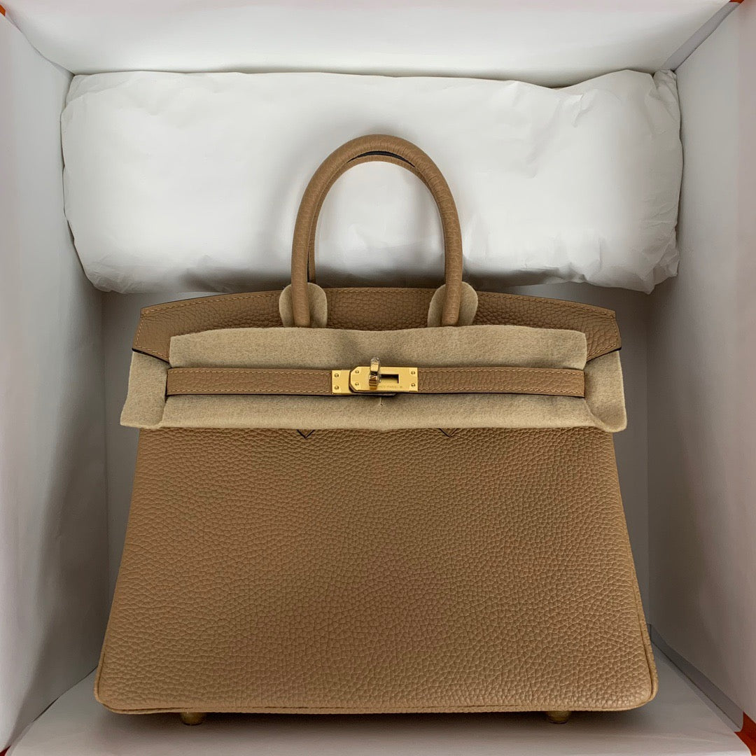 Hermes Birkin 25 Bag In Chai Togo Leather