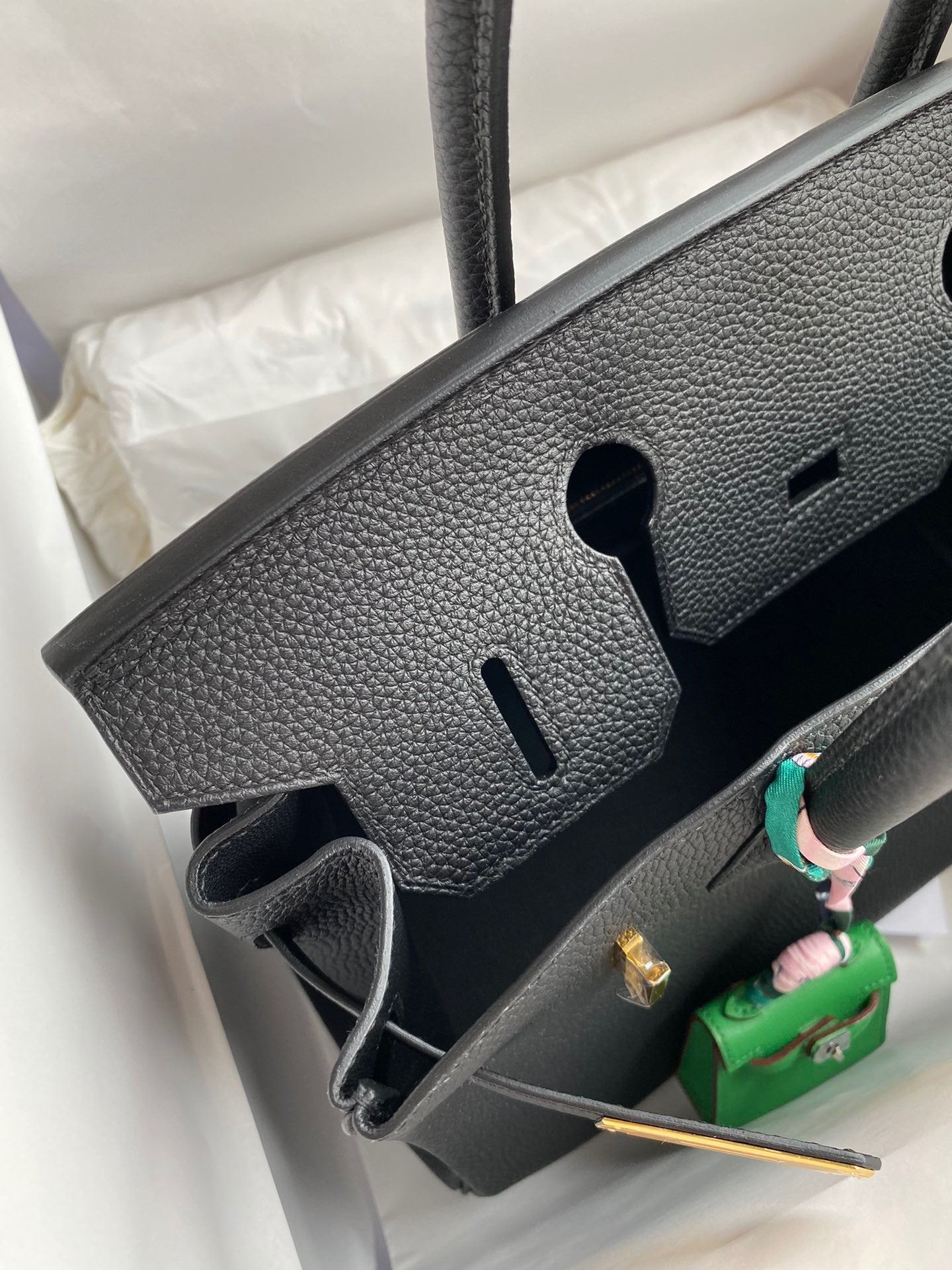 Hermes Birkin 30 Bag in Black Togo Leather 