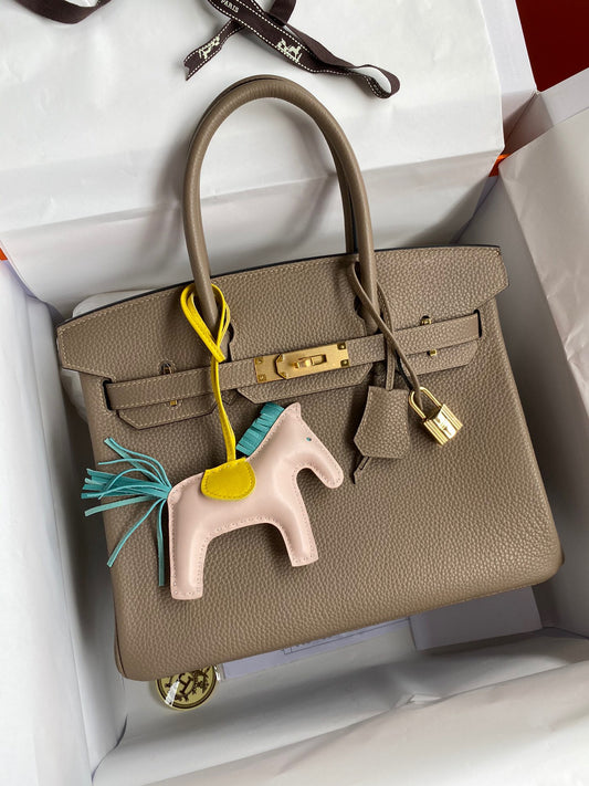 Hermes Birkin 30 Bag in Turtle dove Gray Togo Leather 