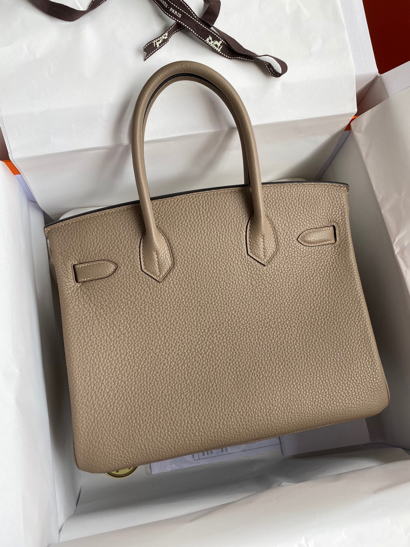 Hermes Birkin 30 Bag in Turtle dove Gray Togo Leather 