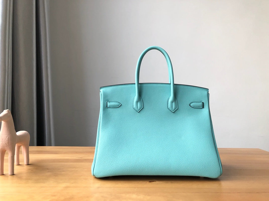 Hermes Birkin 30 Bag in Macaron Blue Togo Leather 