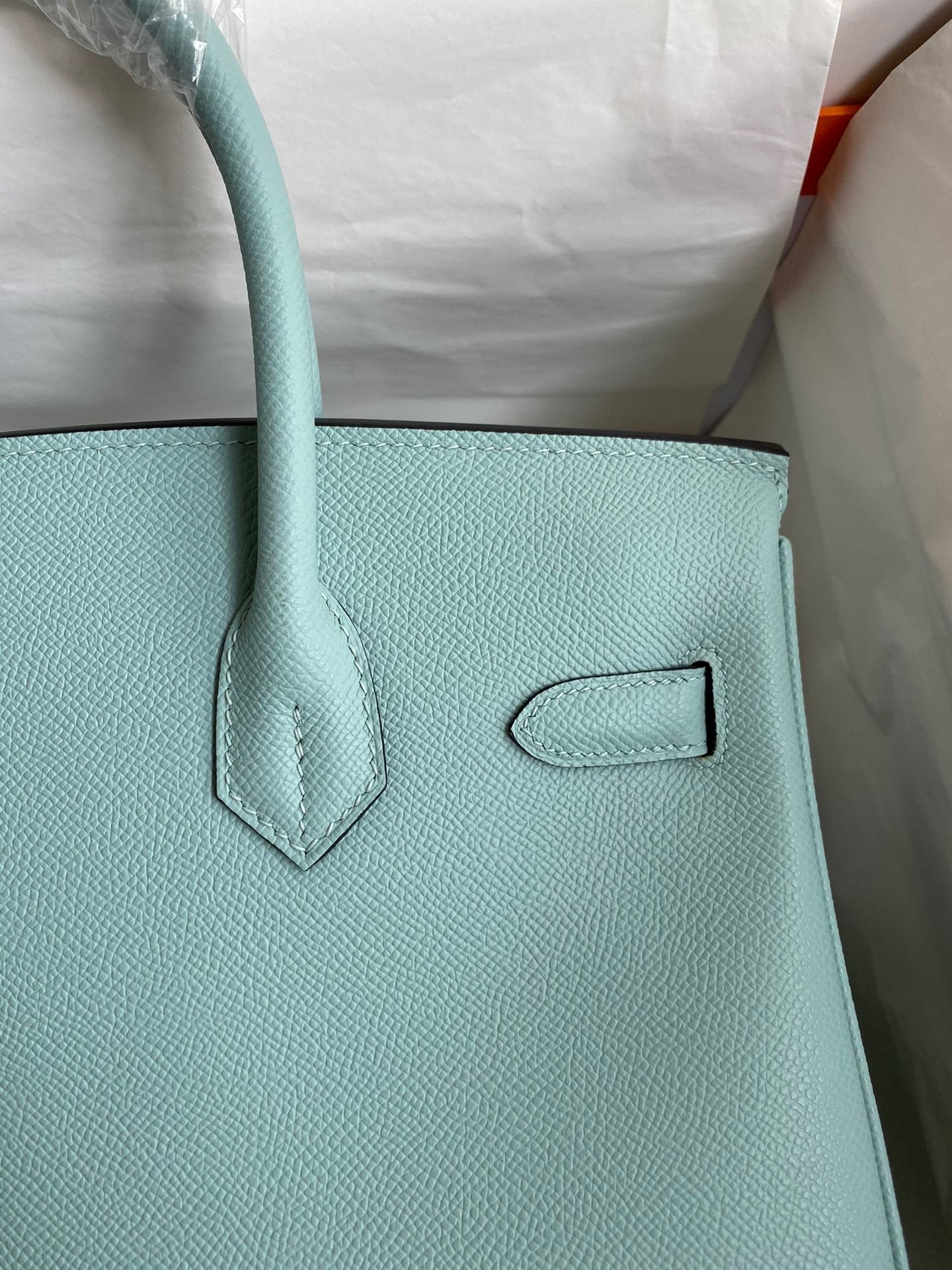 Hermes Birkin 30 Bag in Macaron Blue Epsom Leather