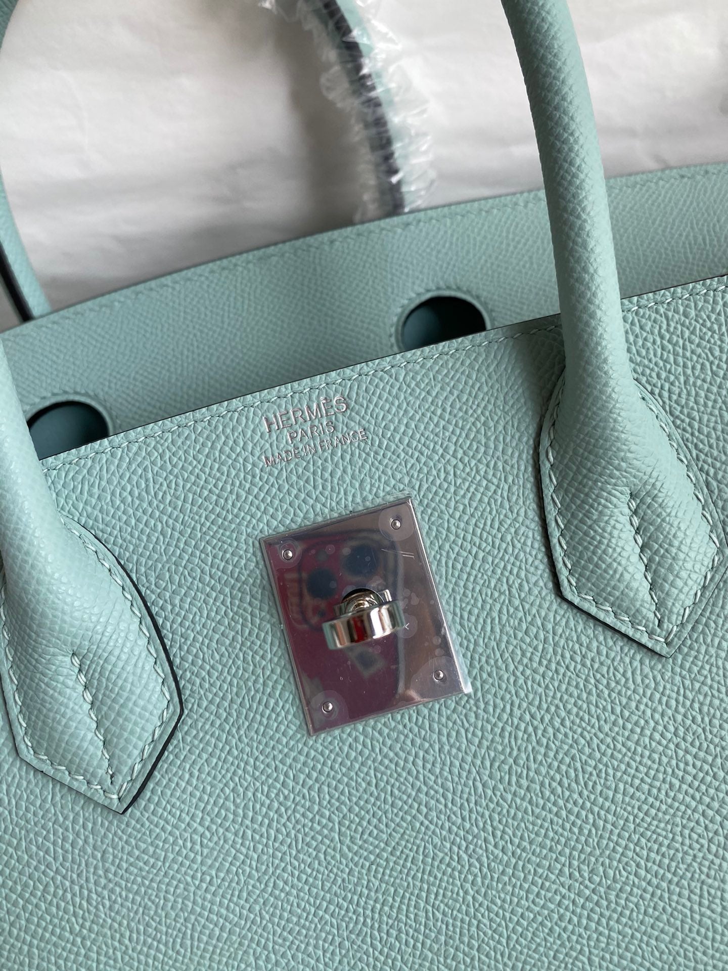 Hermes Birkin 30 Bag in Macaron Blue Epsom Leather