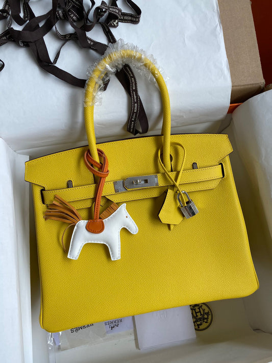 Hermes Birkin 30 Bag in Yellow Epsom Leather