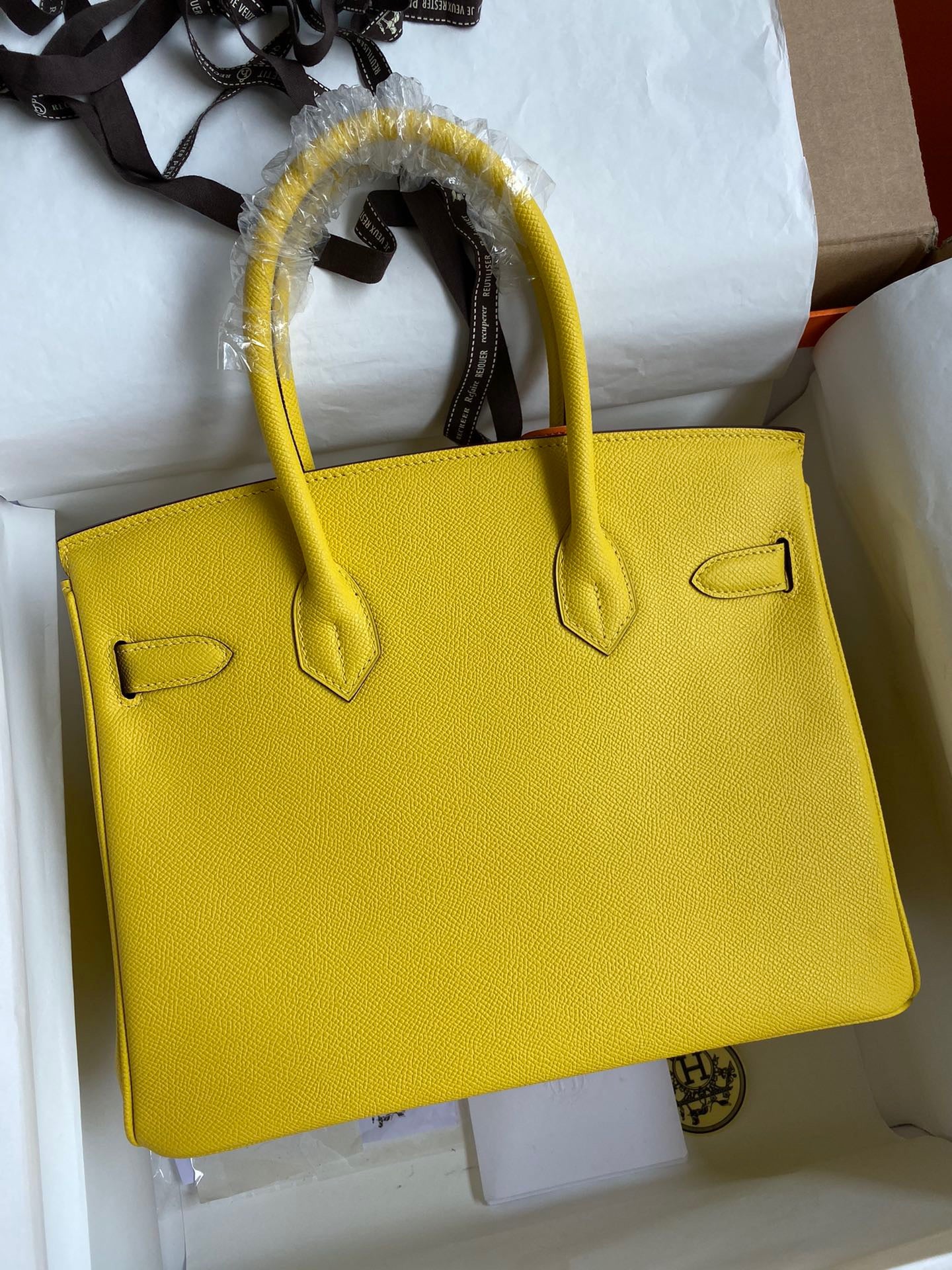 Hermes Birkin 30 Bag in Yellow Epsom Leather