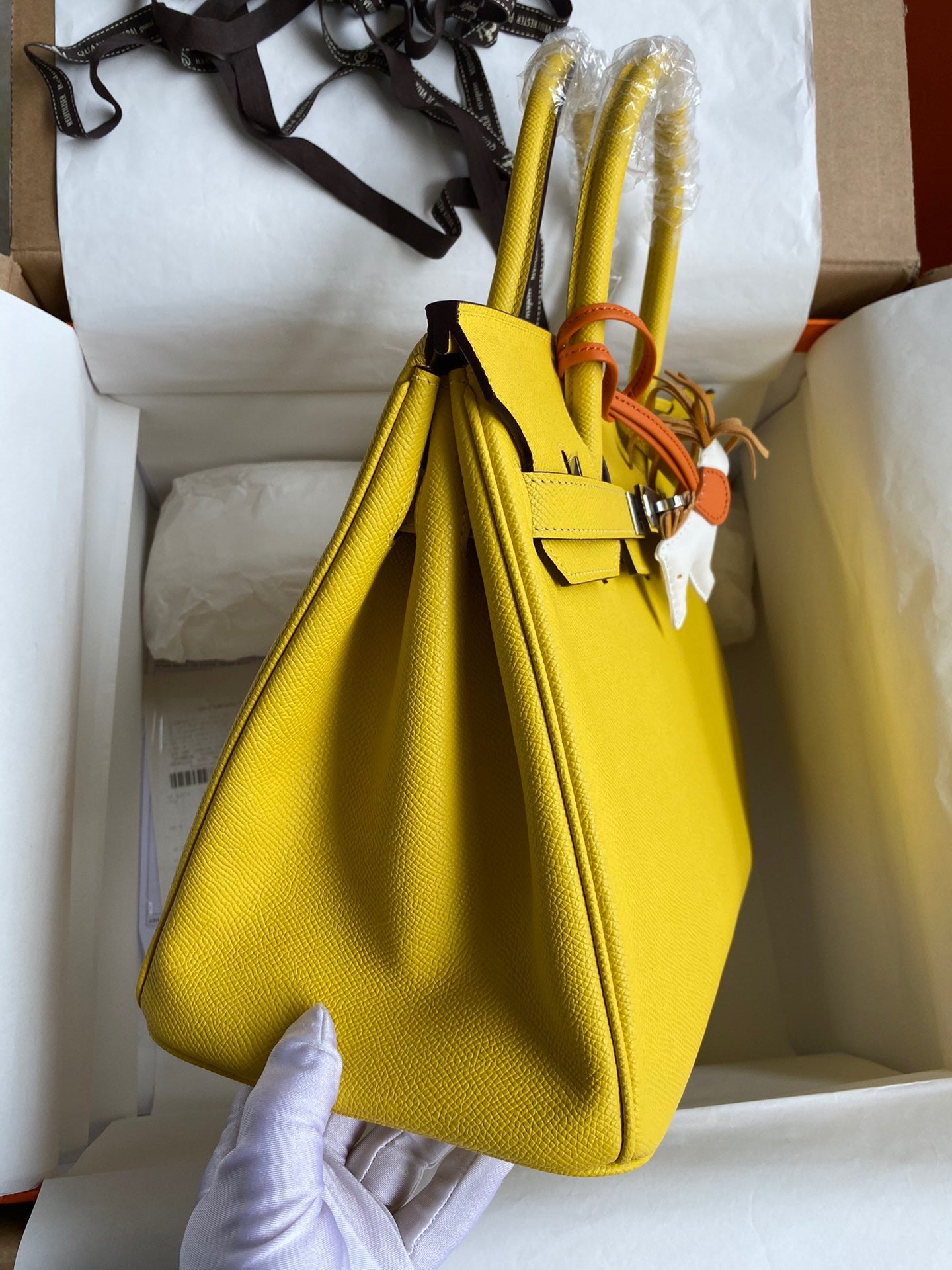 Hermes Birkin 30 Bag in Yellow Epsom Leather