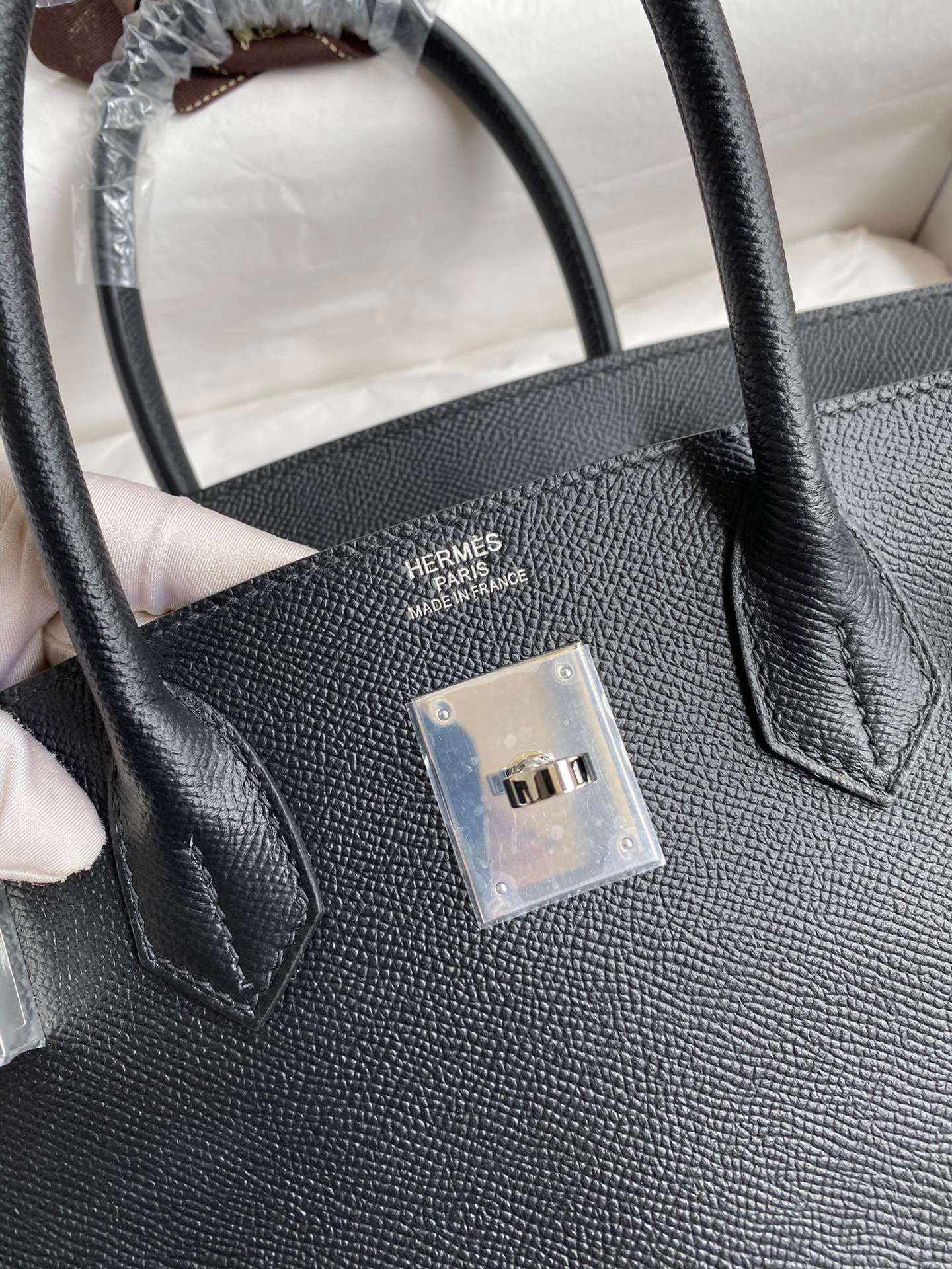 Hermes Birkin 30 Bag in Black Epsom Leather 