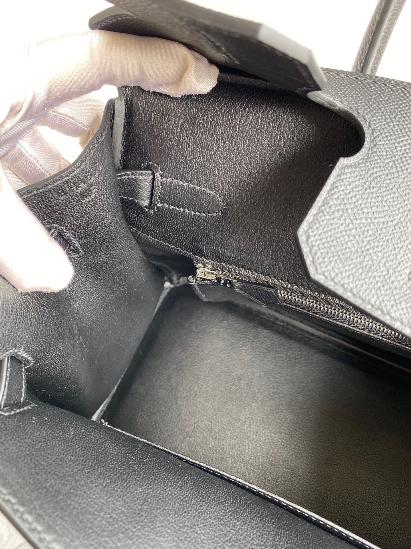 Hermes Birkin 30 Bag in Black Epsom Leather 