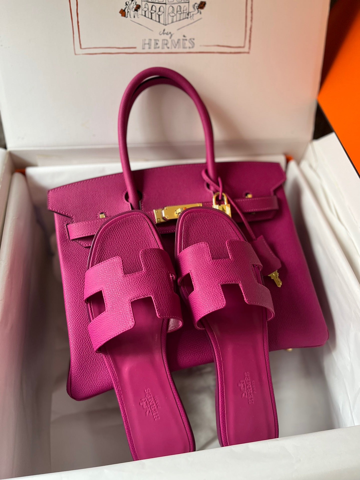 Hermes Birkin 30 Bag in Rose Purple Epsom Leather 