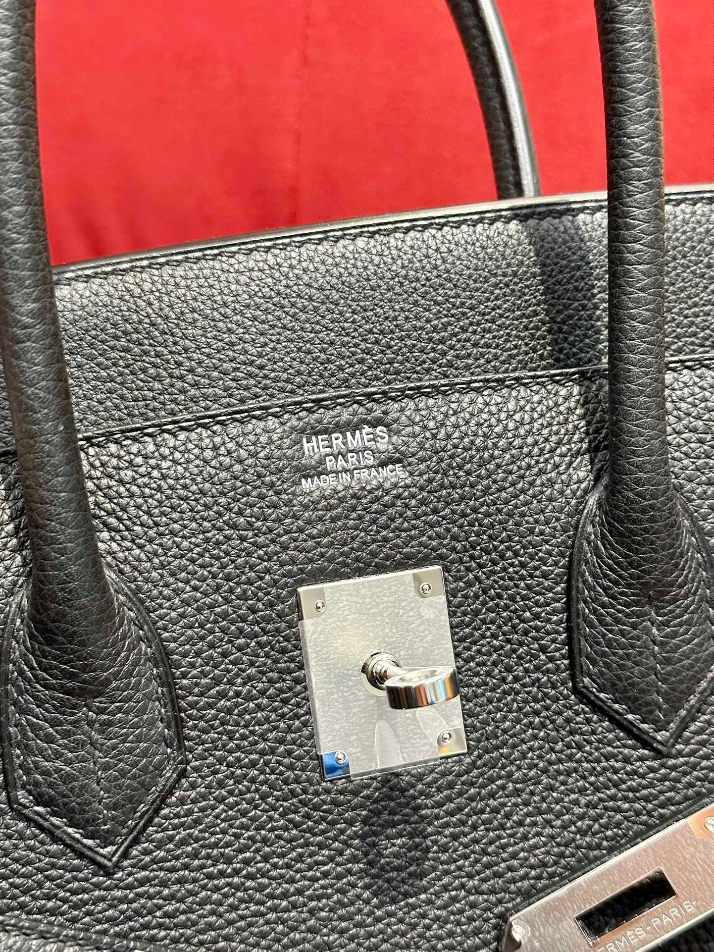 Hermes Birkin 35 Bag In Black Togo Leather