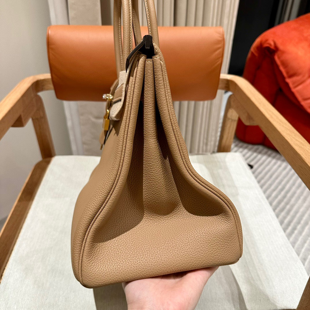 Hermes Birkin 35 Bag In Chai Togo Leather