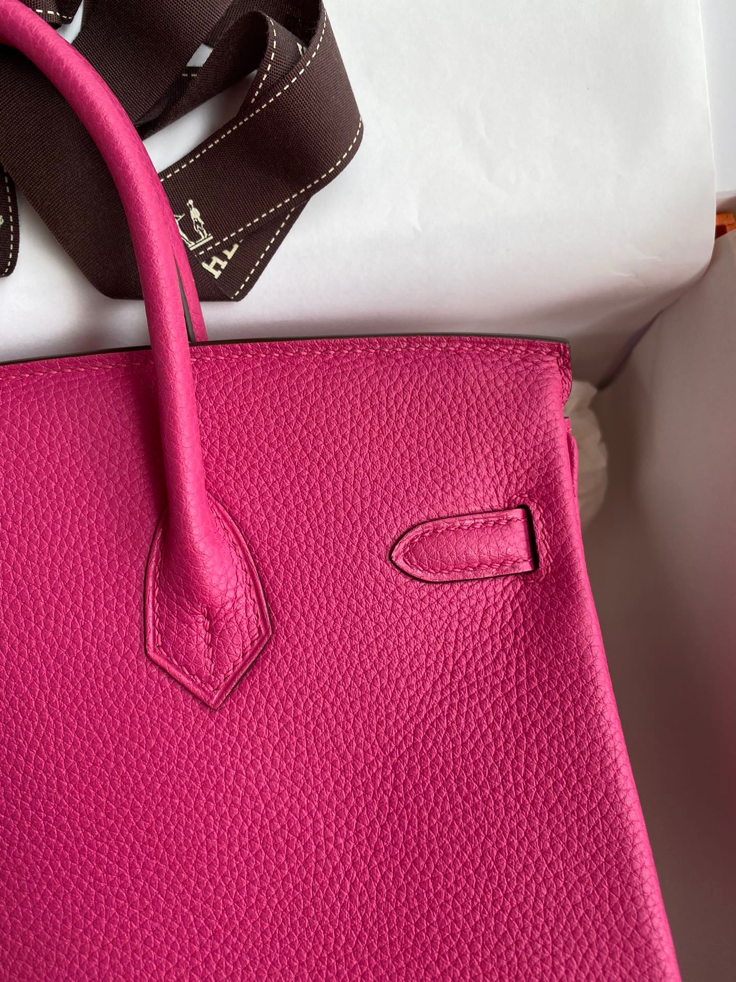 Hermes Birkin 35 Bag In Fuschia Togo Leather