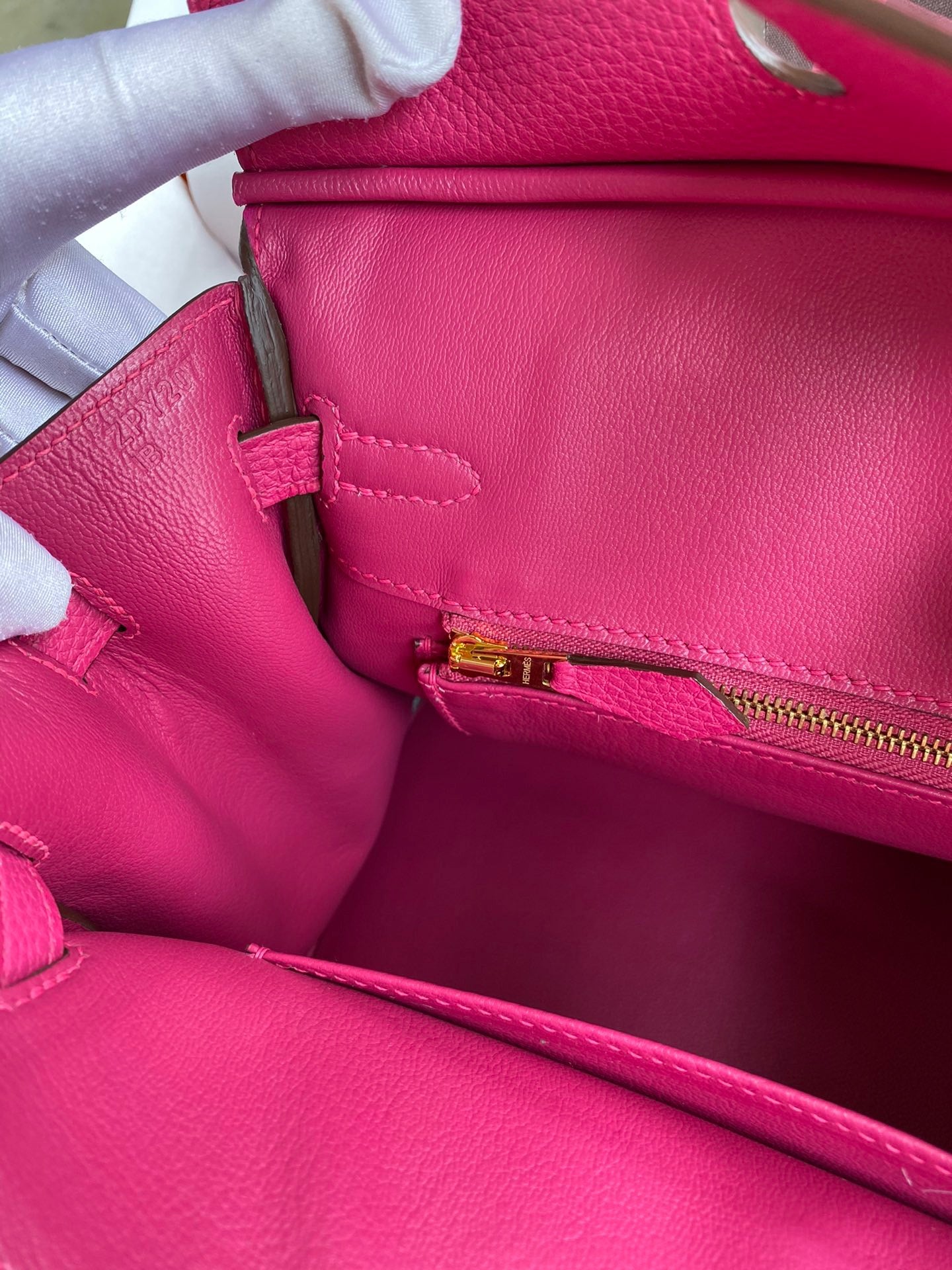 Hermes Birkin 35 Bag In Fuschia Togo Leather