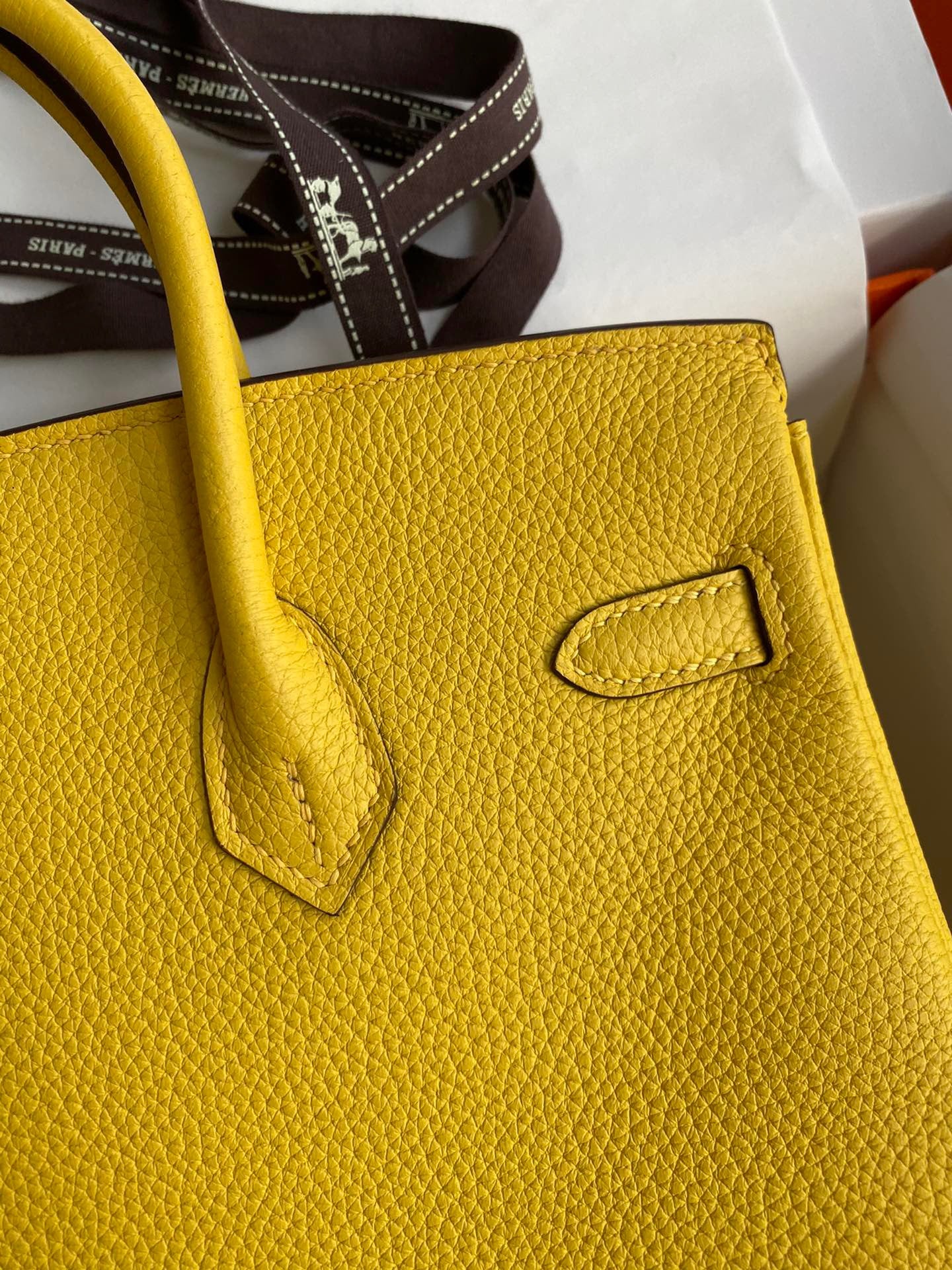 Hermes Birkin 35 Bag In Jaune De Naples Togo Leather