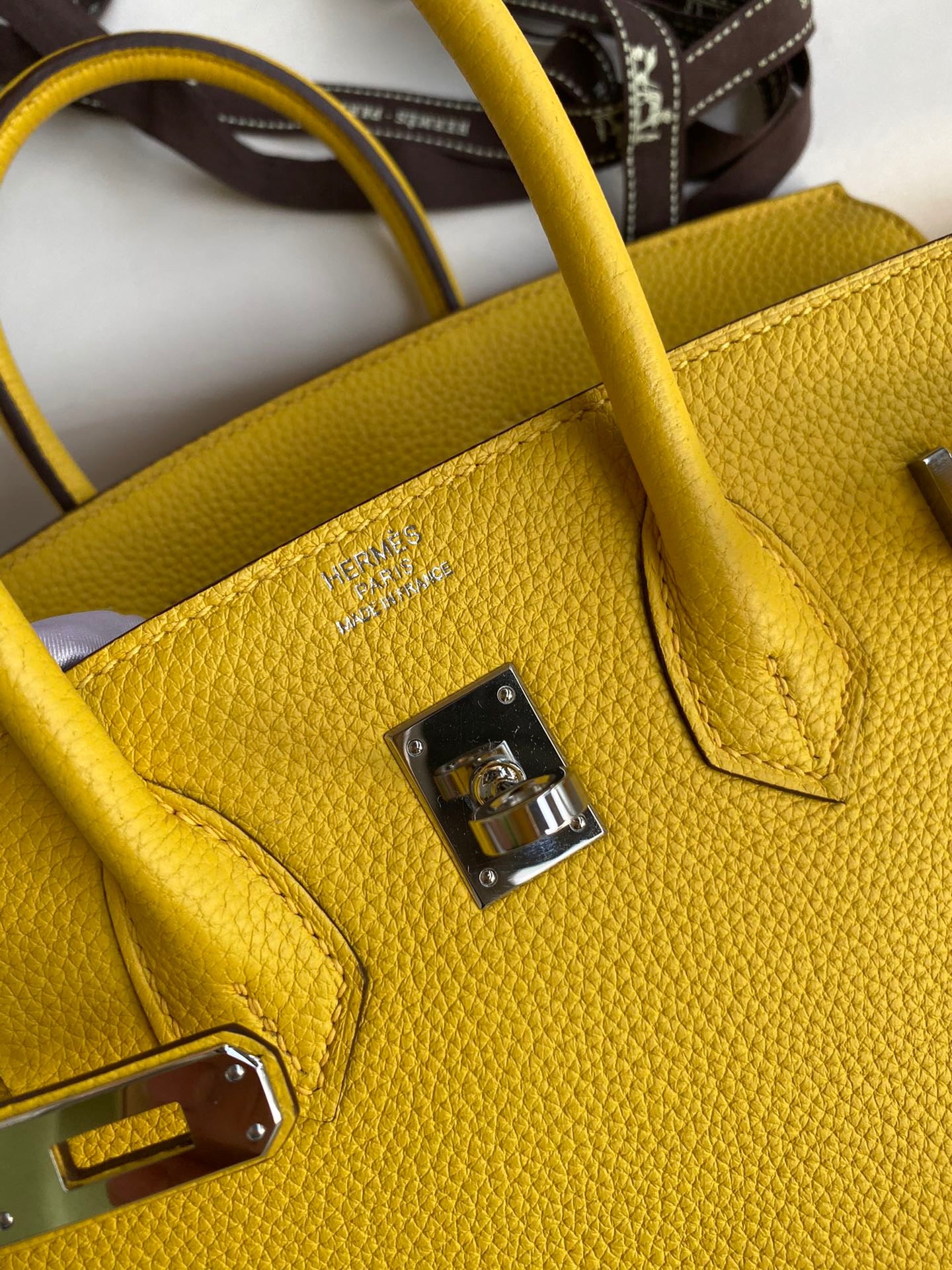 Hermes Birkin 35 Bag In Jaune De Naples Togo Leather