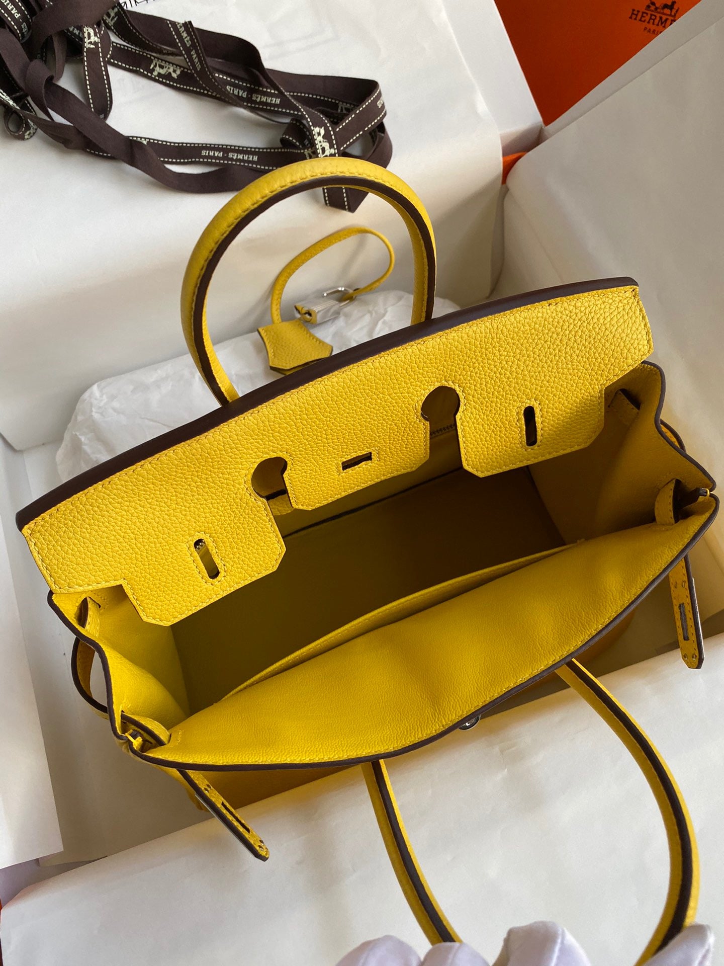 Hermes Birkin 35 Bag In Jaune De Naples Togo Leather