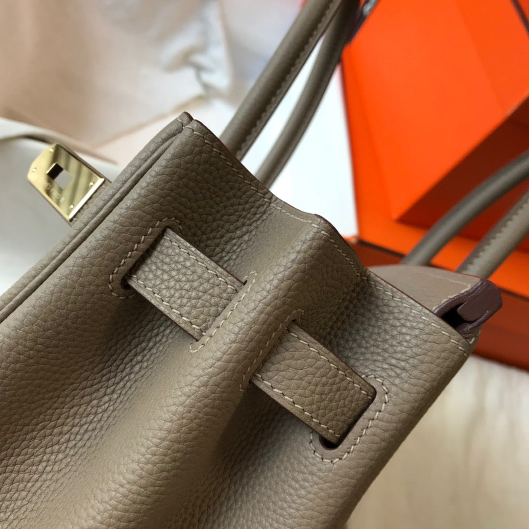 Hermes Birkin 35 Bag In Gris Tourterelle Togo Leather