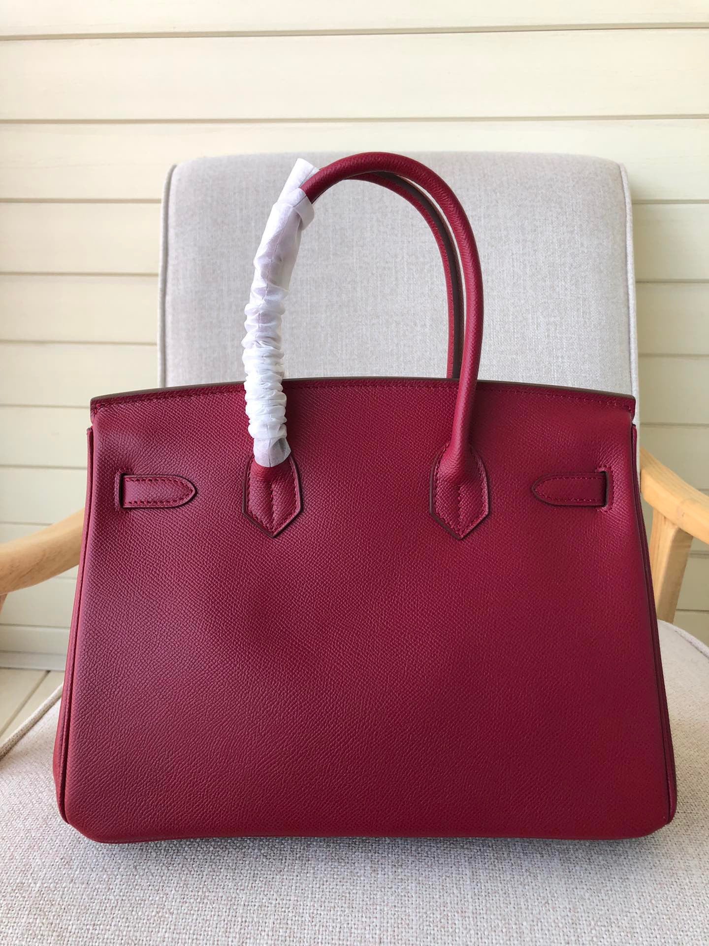 Hermes Birkin 35 Bag In Jujube red Epsom Leather